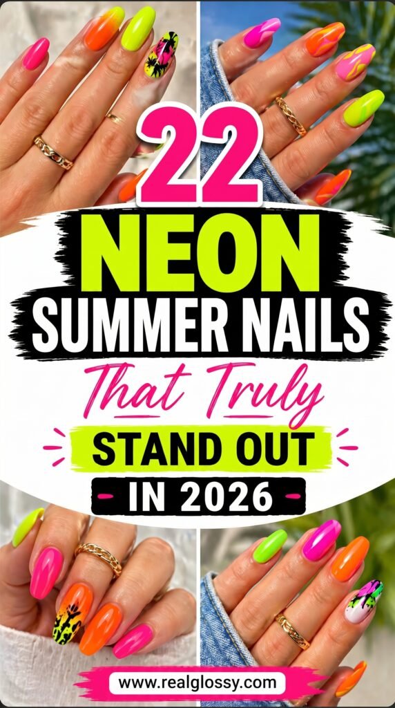 neon summer nails
