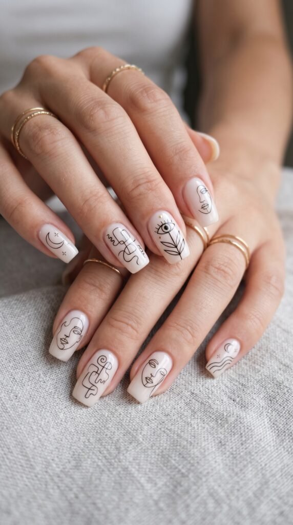 almond summer nails