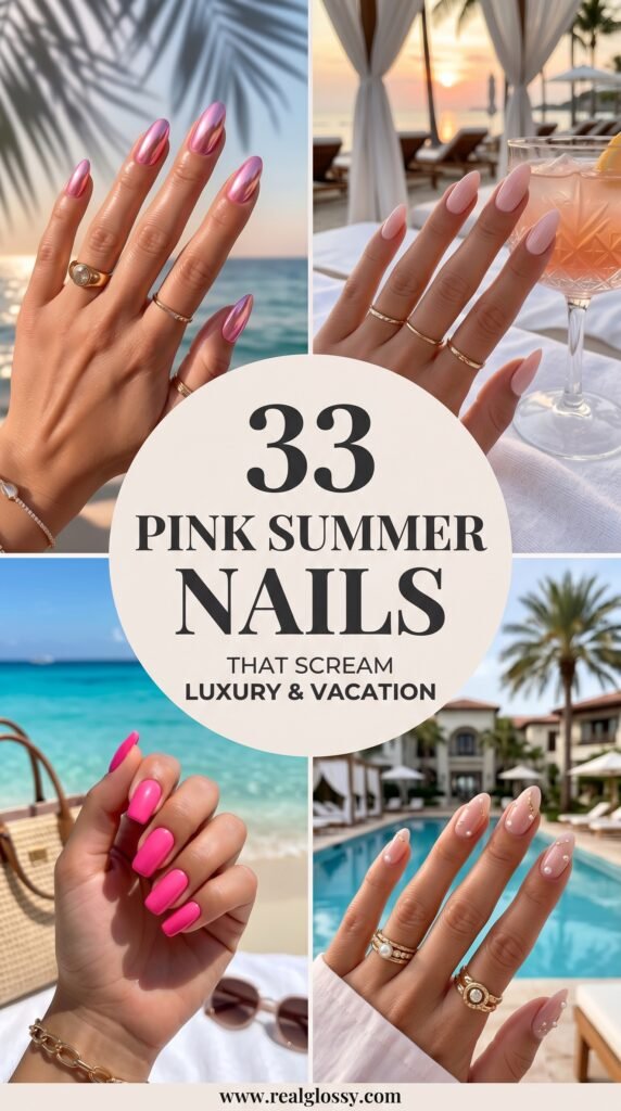 pink summer nails