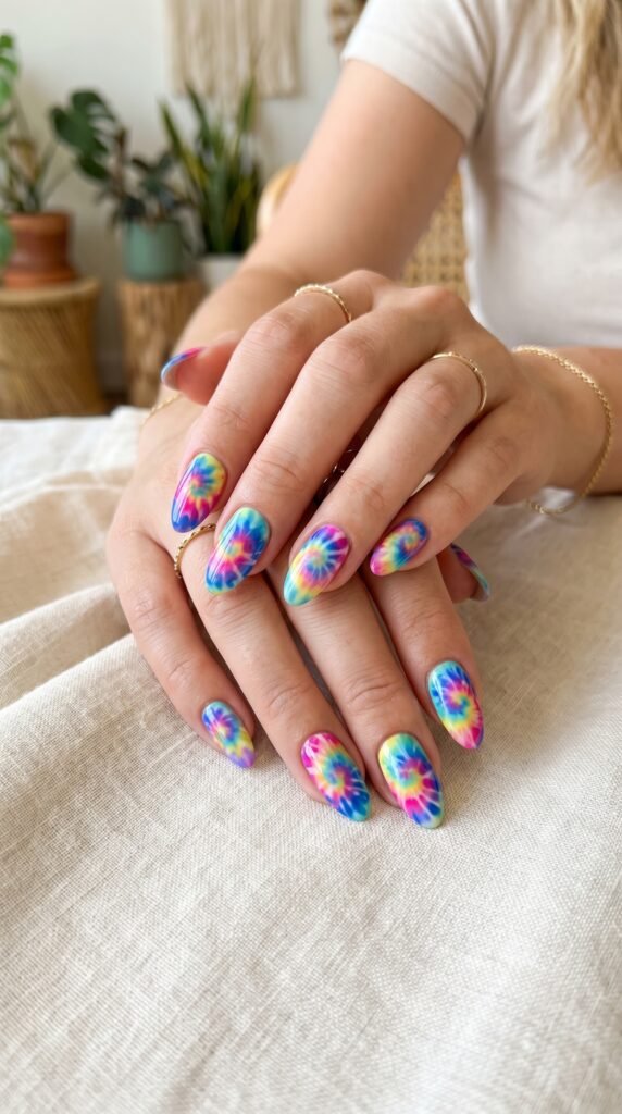 almond summer nails