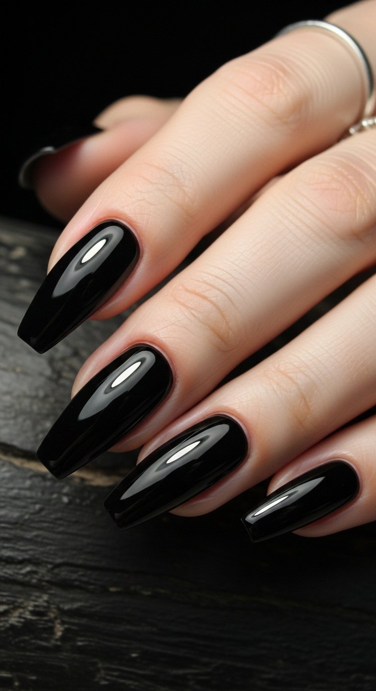 Black Coffin Nails