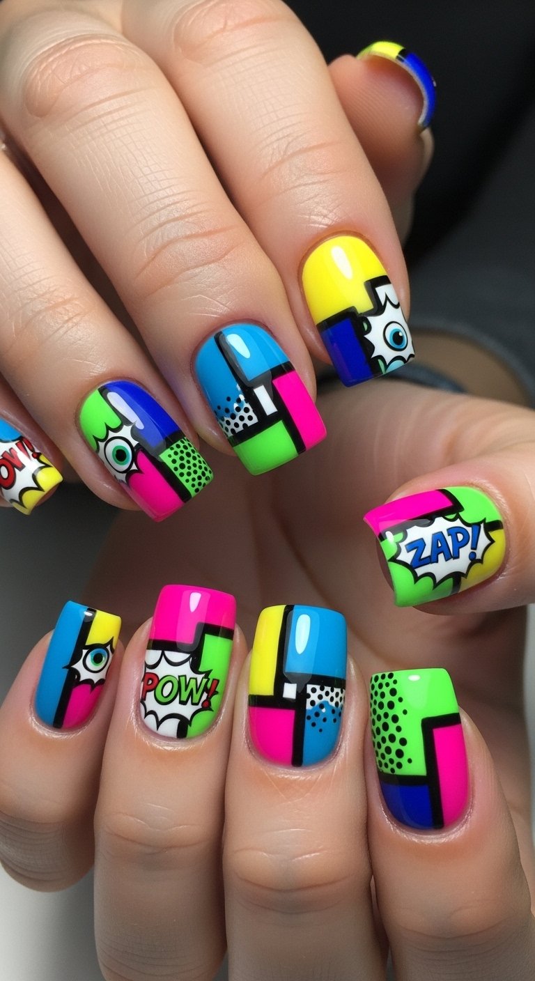 Color Block Nails