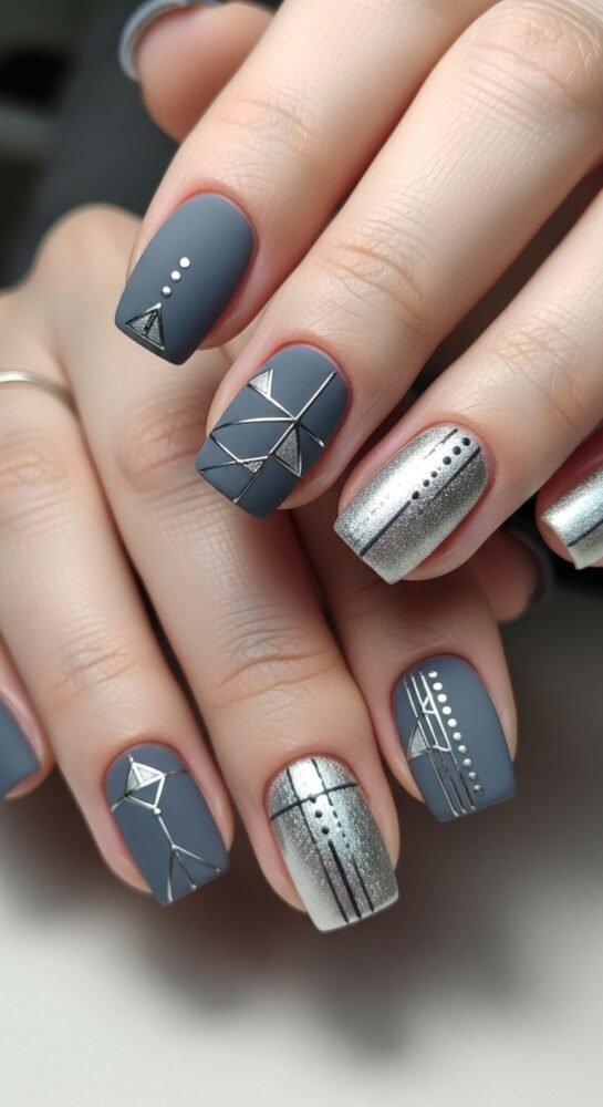 short nail classy spring nail idea