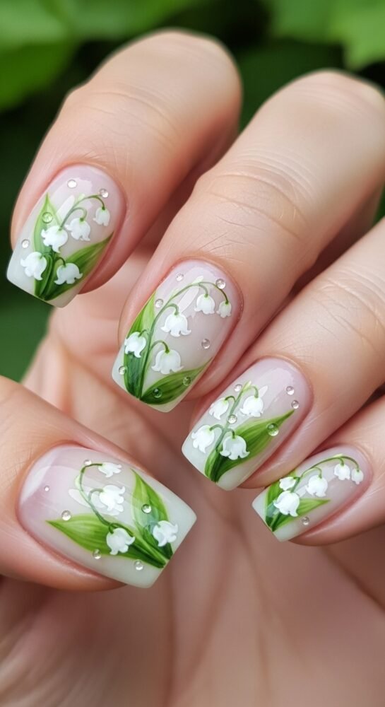 classy spring nail idea