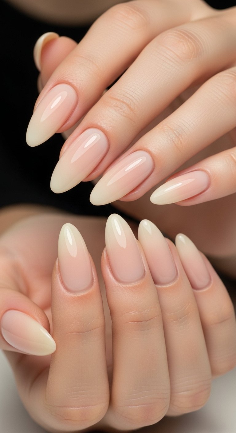 Nude Almond Nails