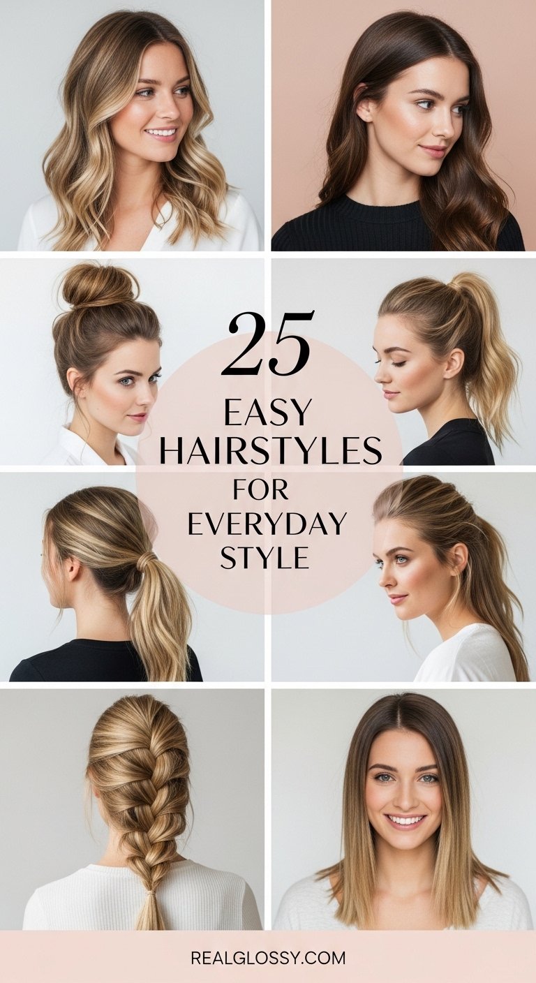 25 Easy Hairstyles for Everyday Style