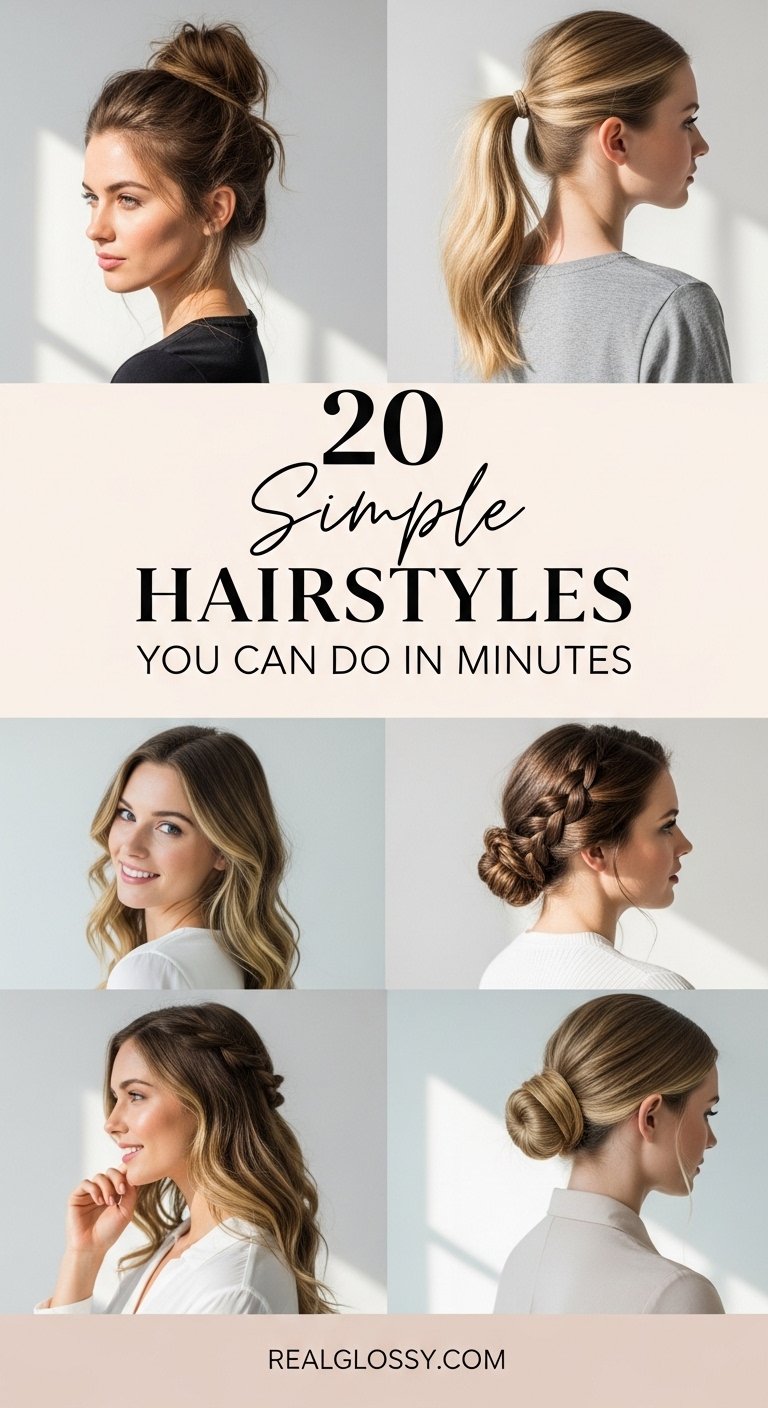 20 Simple Hairstyles You Can Do in Minutes