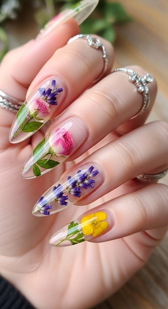 classy spring nail idea