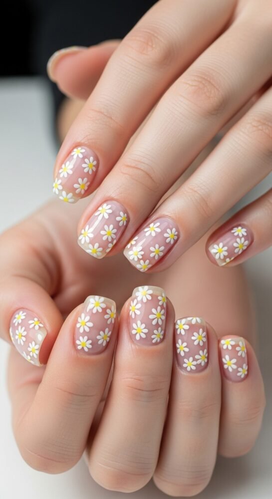 classy spring nail idea