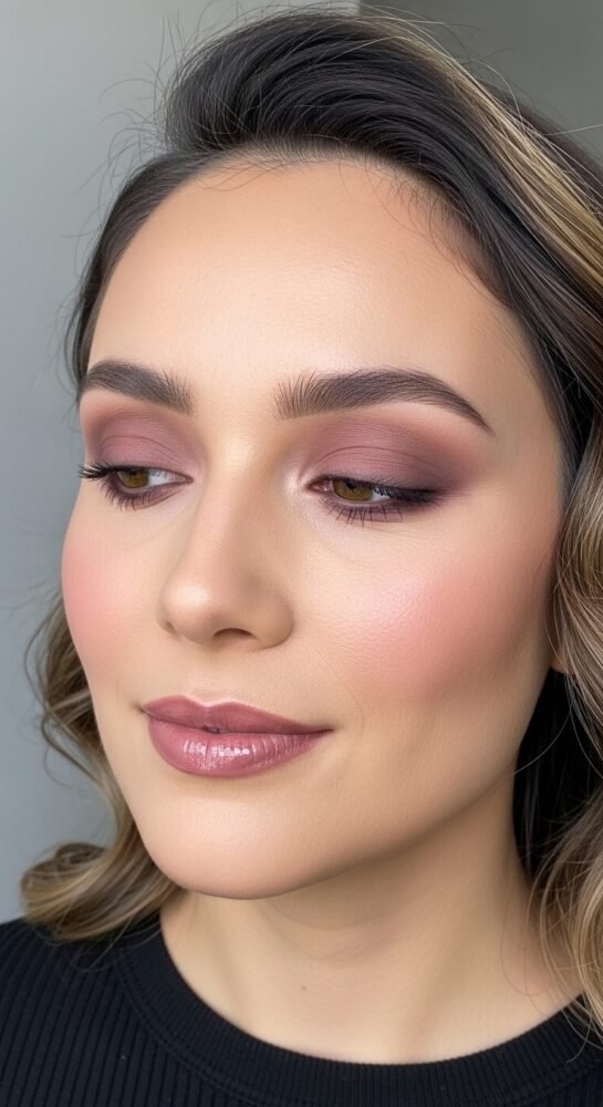 minimal makeup bridal look​