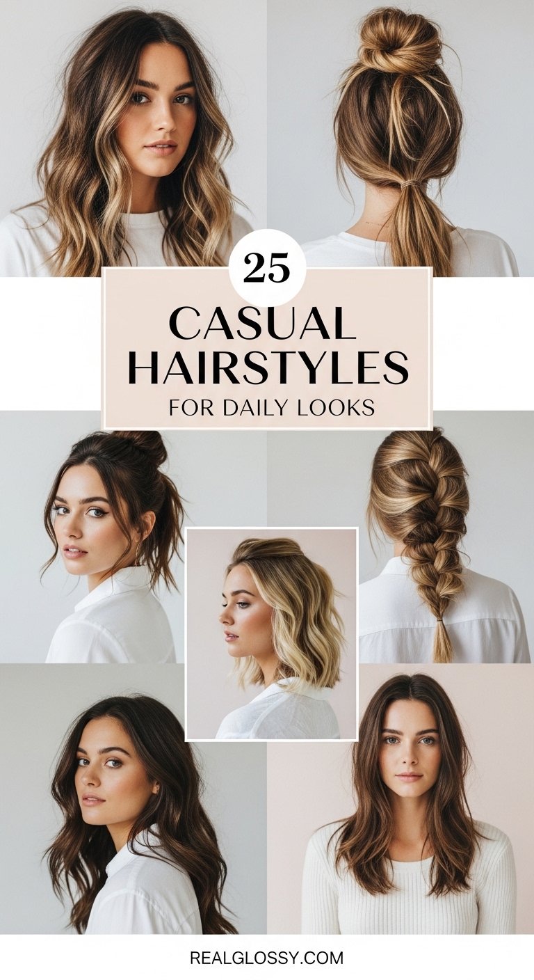 25 Casual Hairstyles for Daily Looks