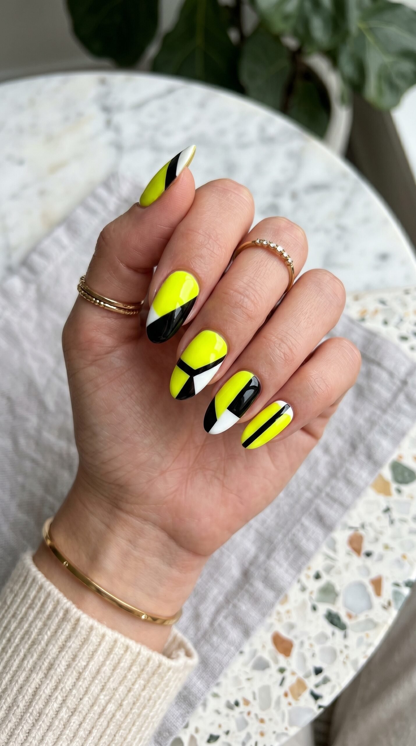 Electric yellow nails
