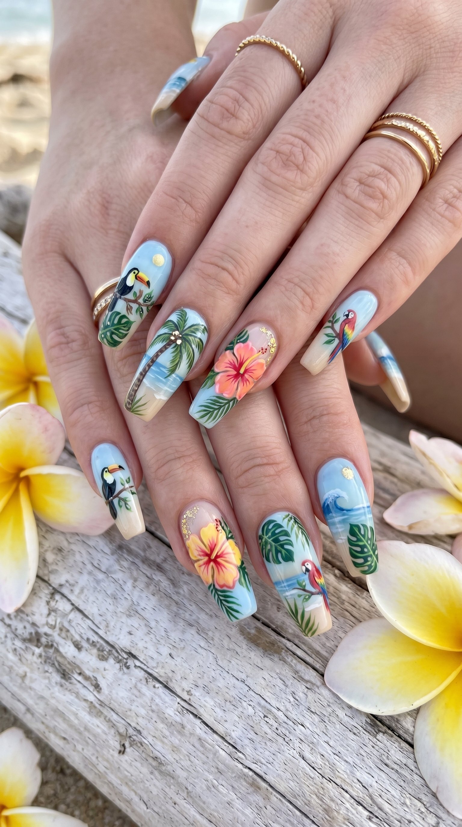 tropical nail designs