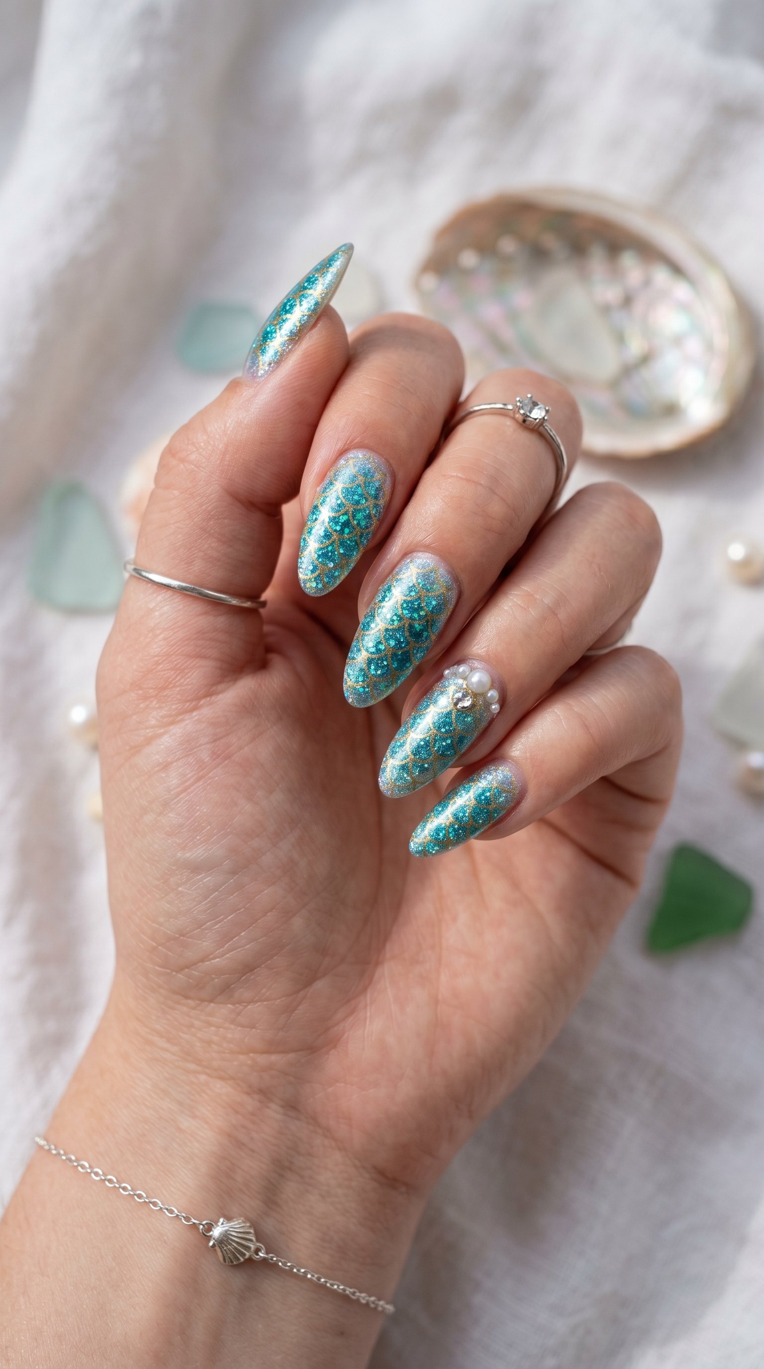 mermaid nail art