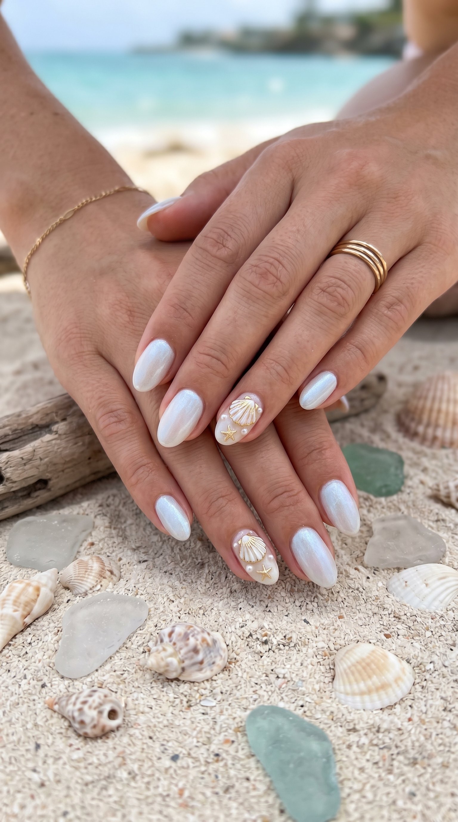 seashell nail art