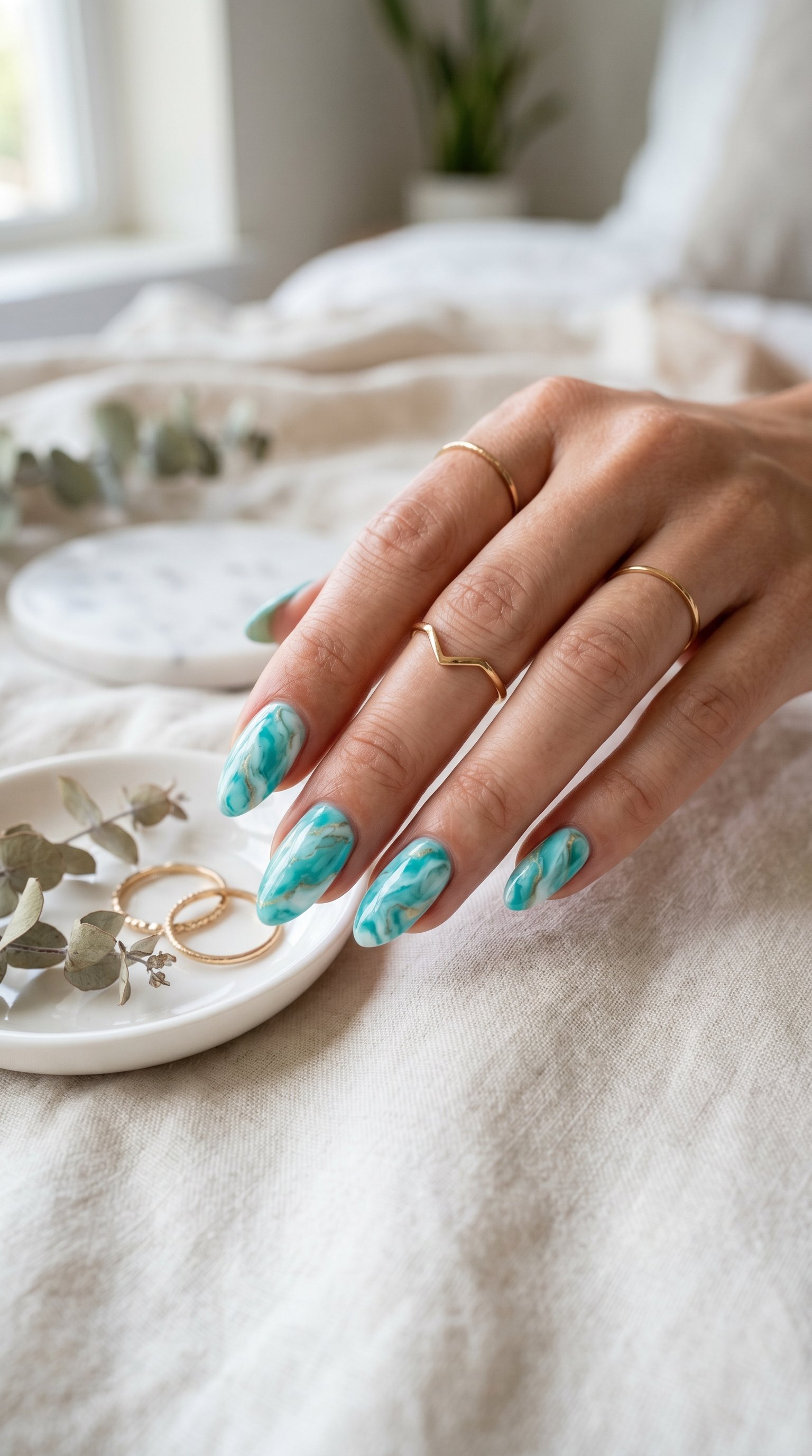 marble beach nails