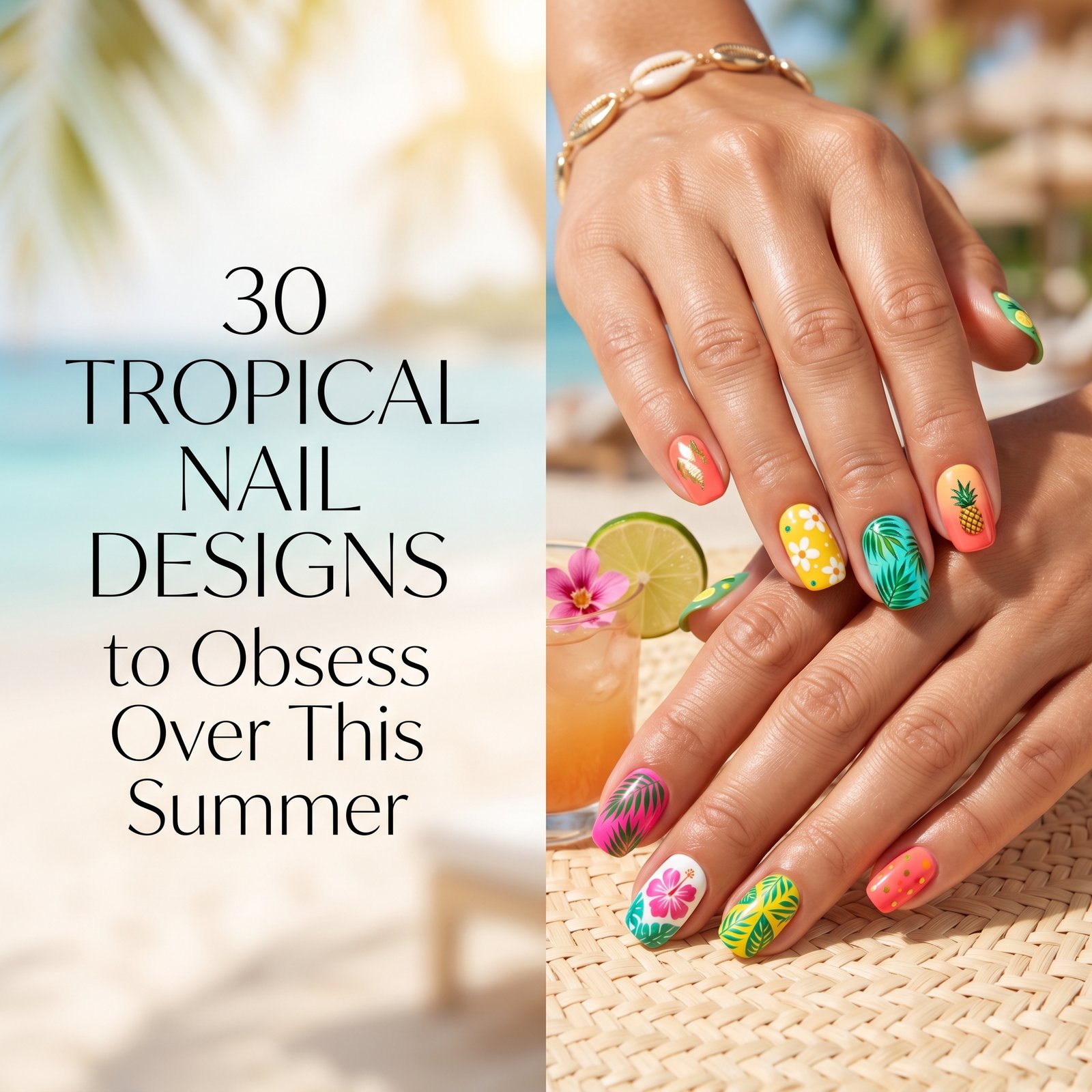 tropical nail designs