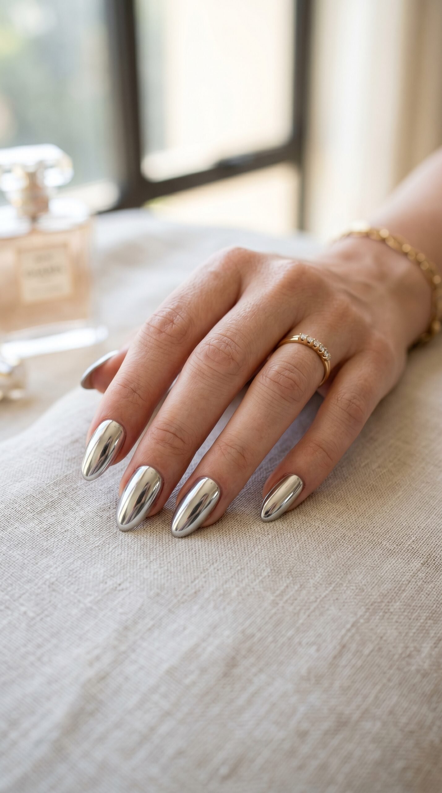 Chrome square nails