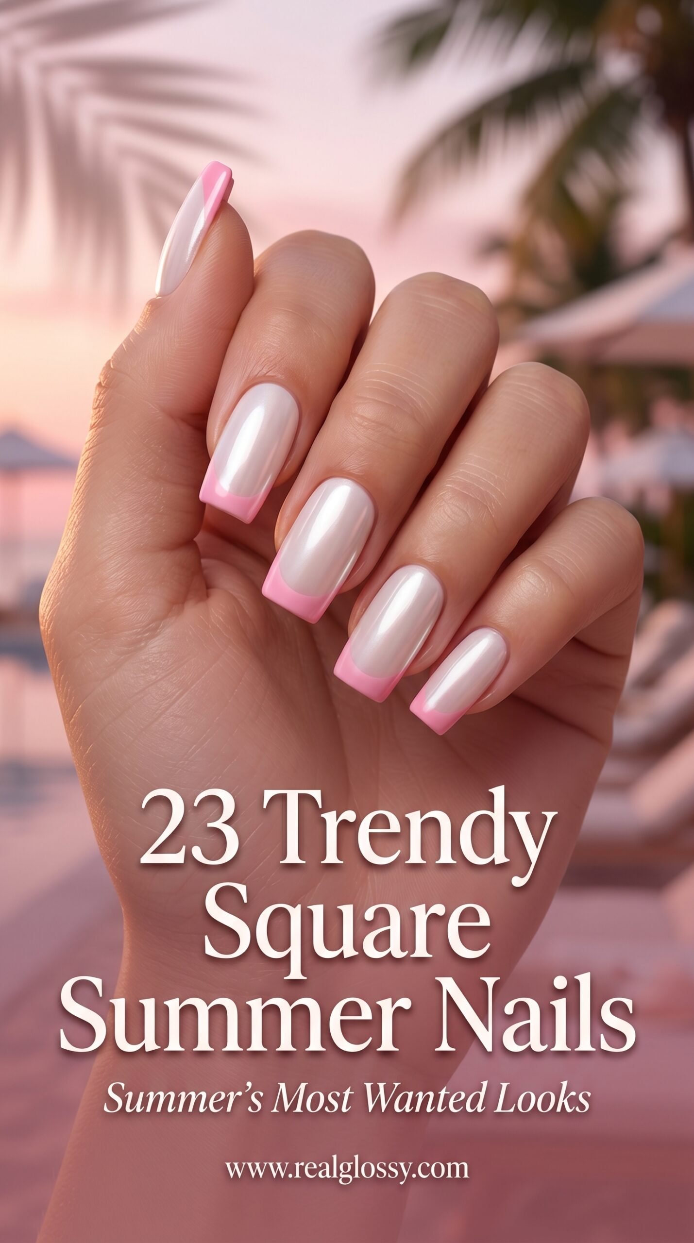 Stunning square summer nail designs