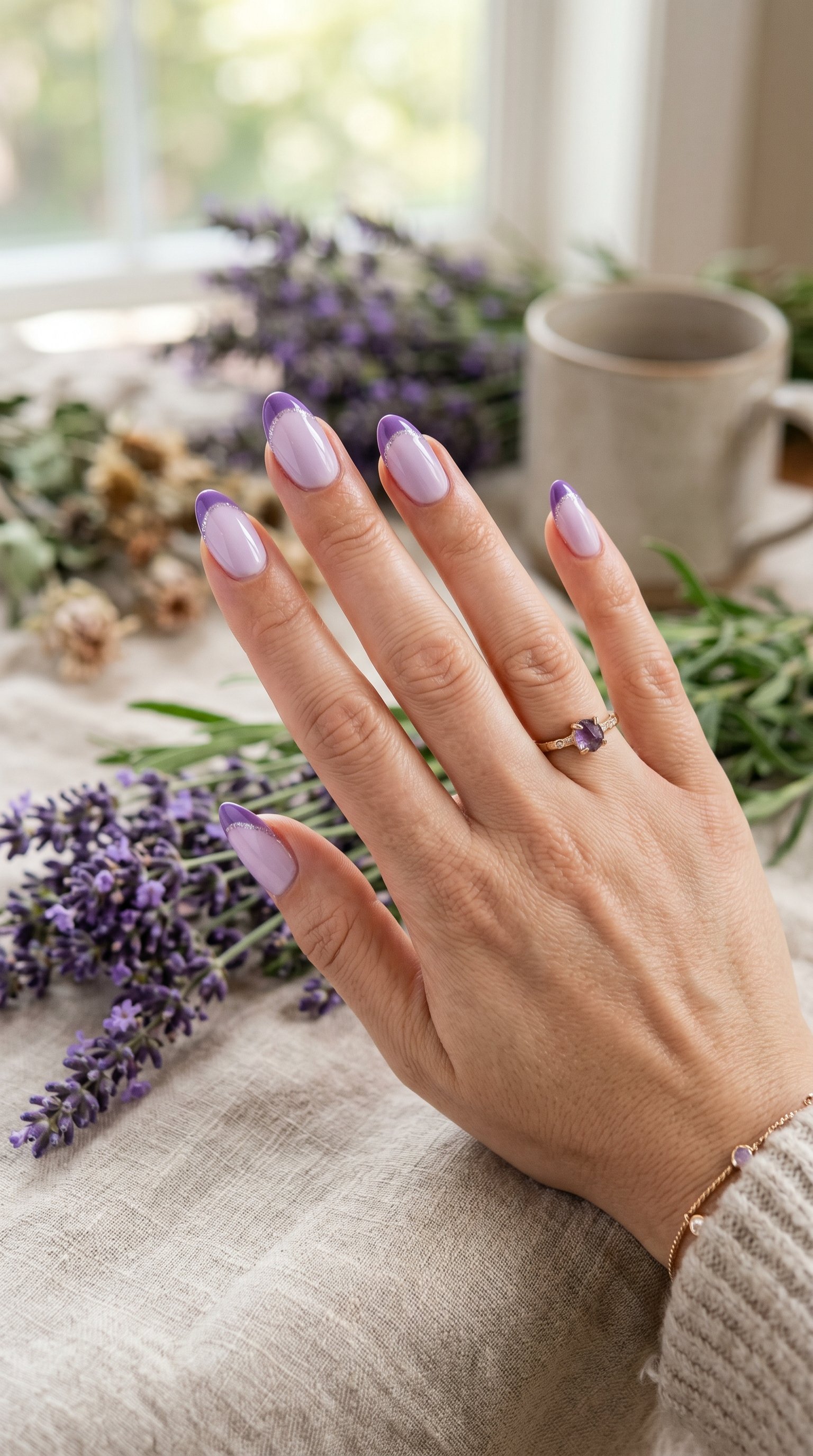 Lavender French tips