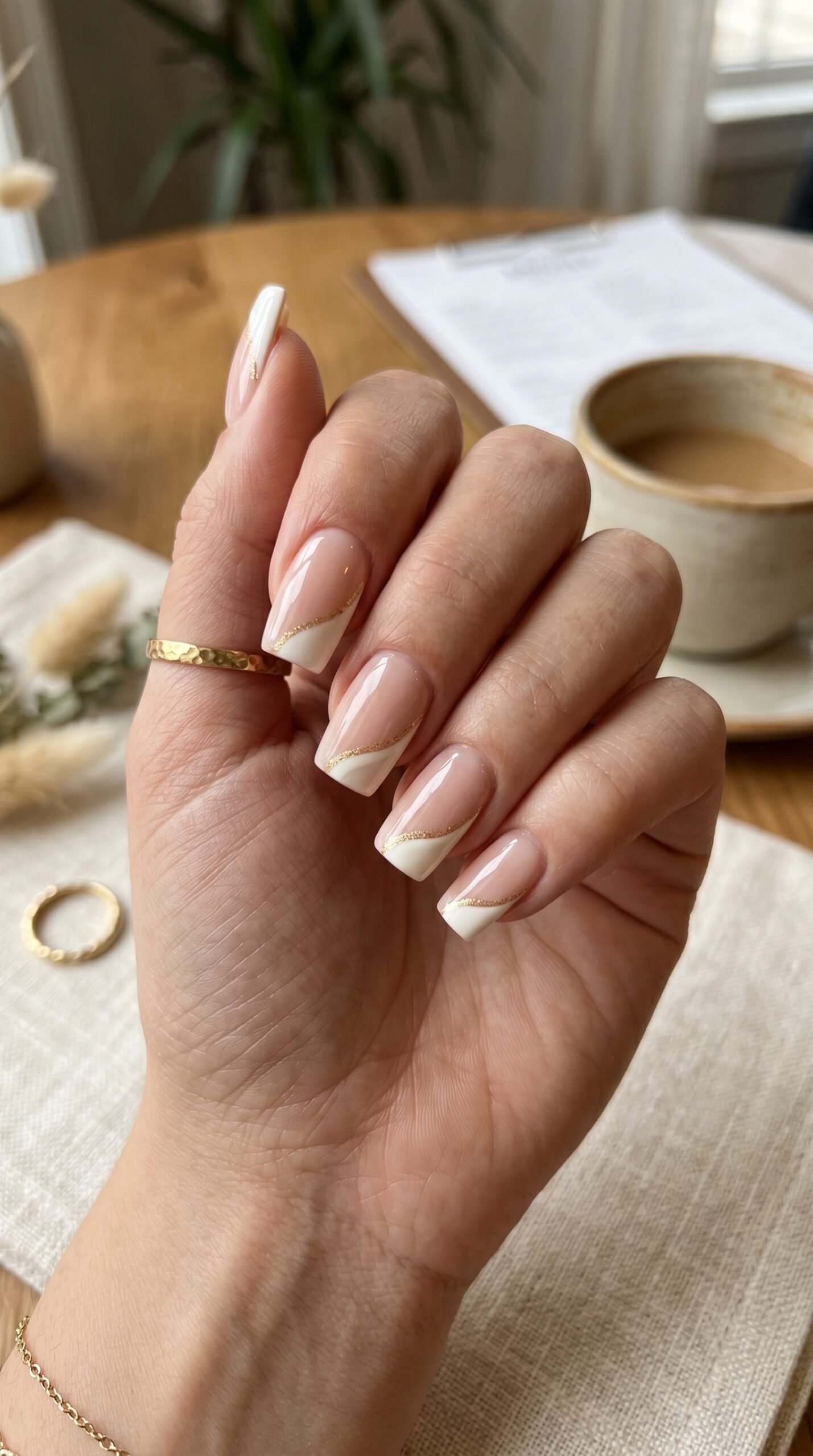 Modern French square nails