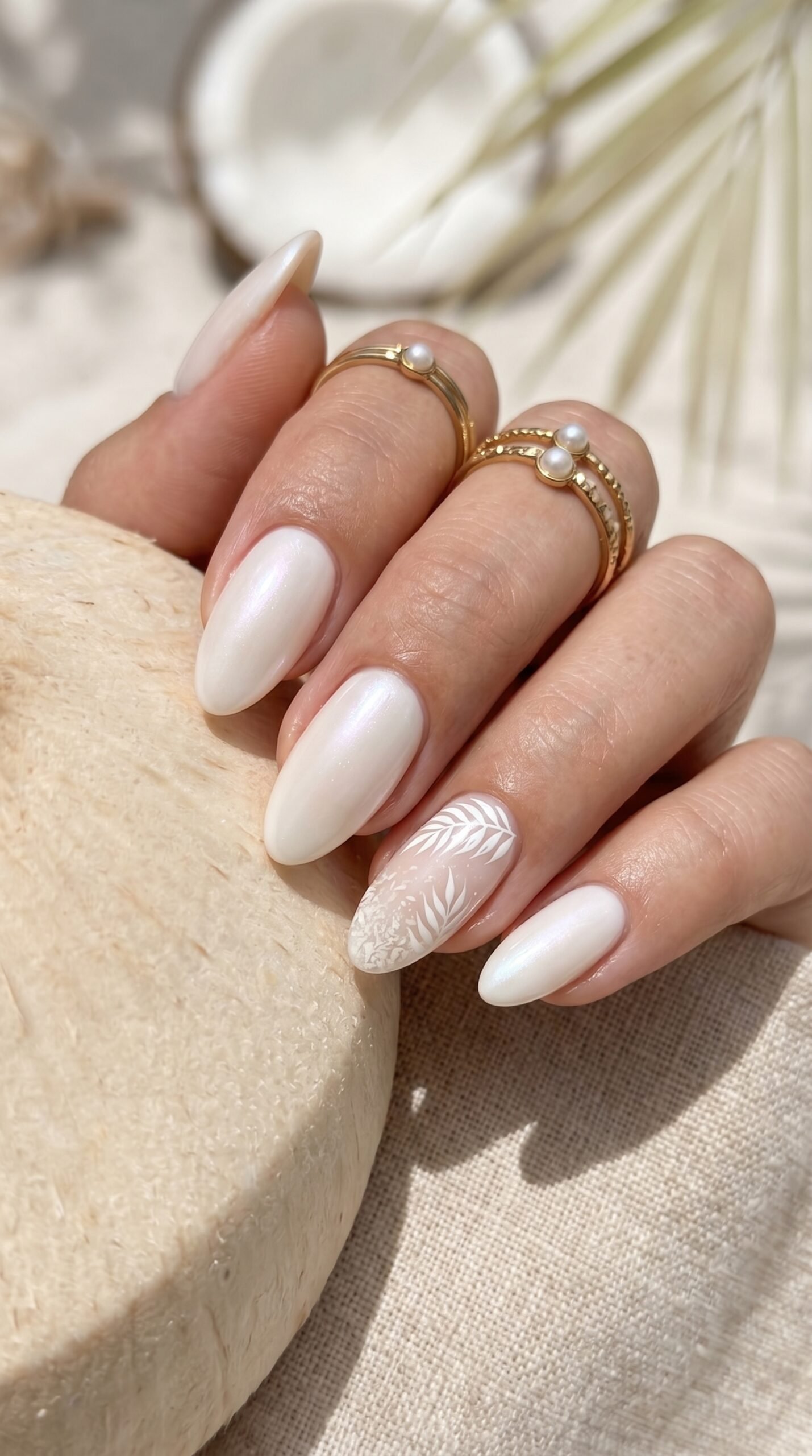 Glazed coconut square nails