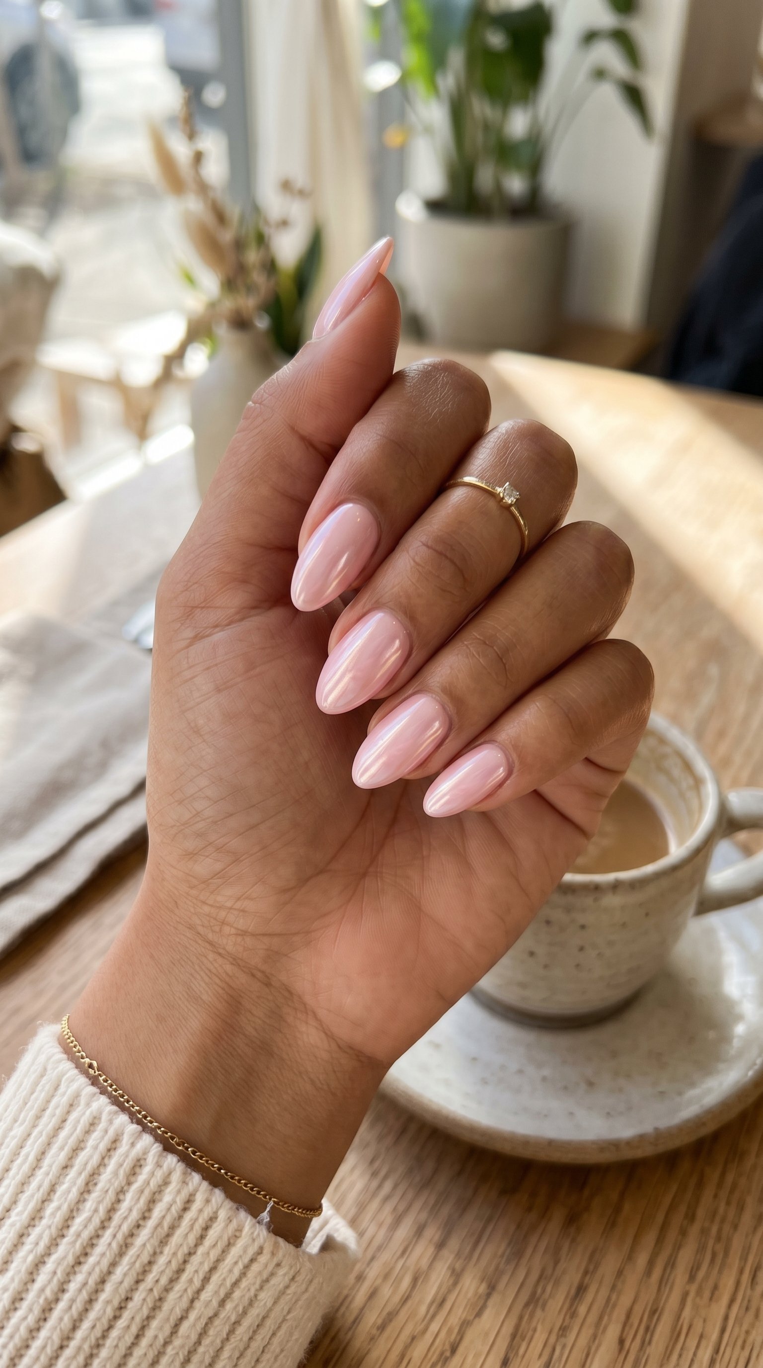 Baby Pink Glazed Nails
