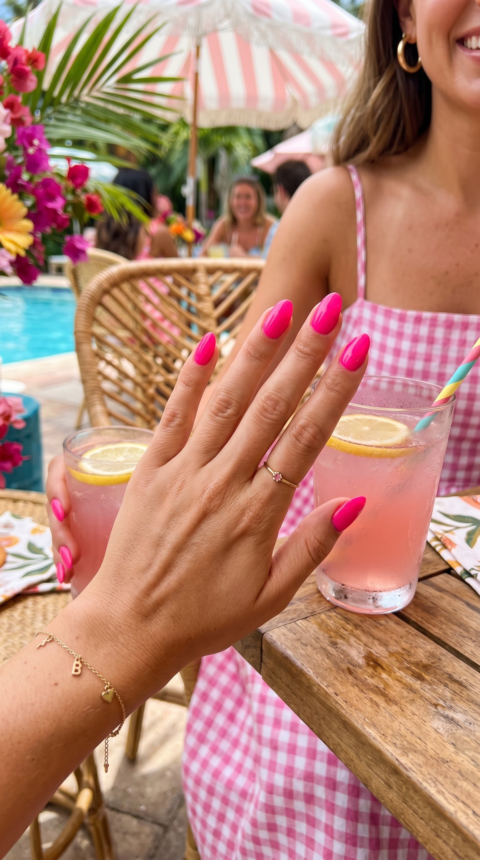 Hot Pink Summer Nails