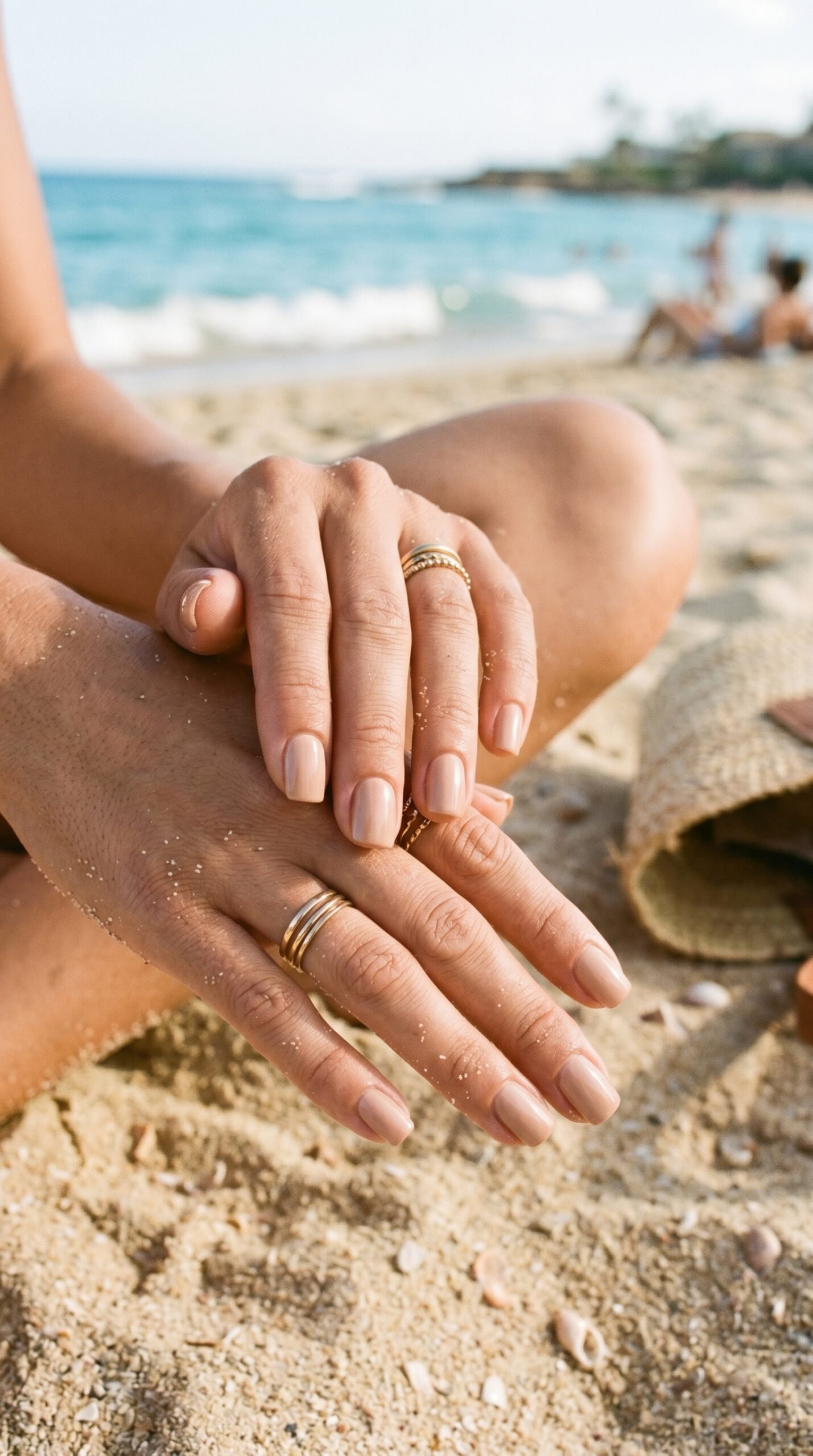 Nude square nails
