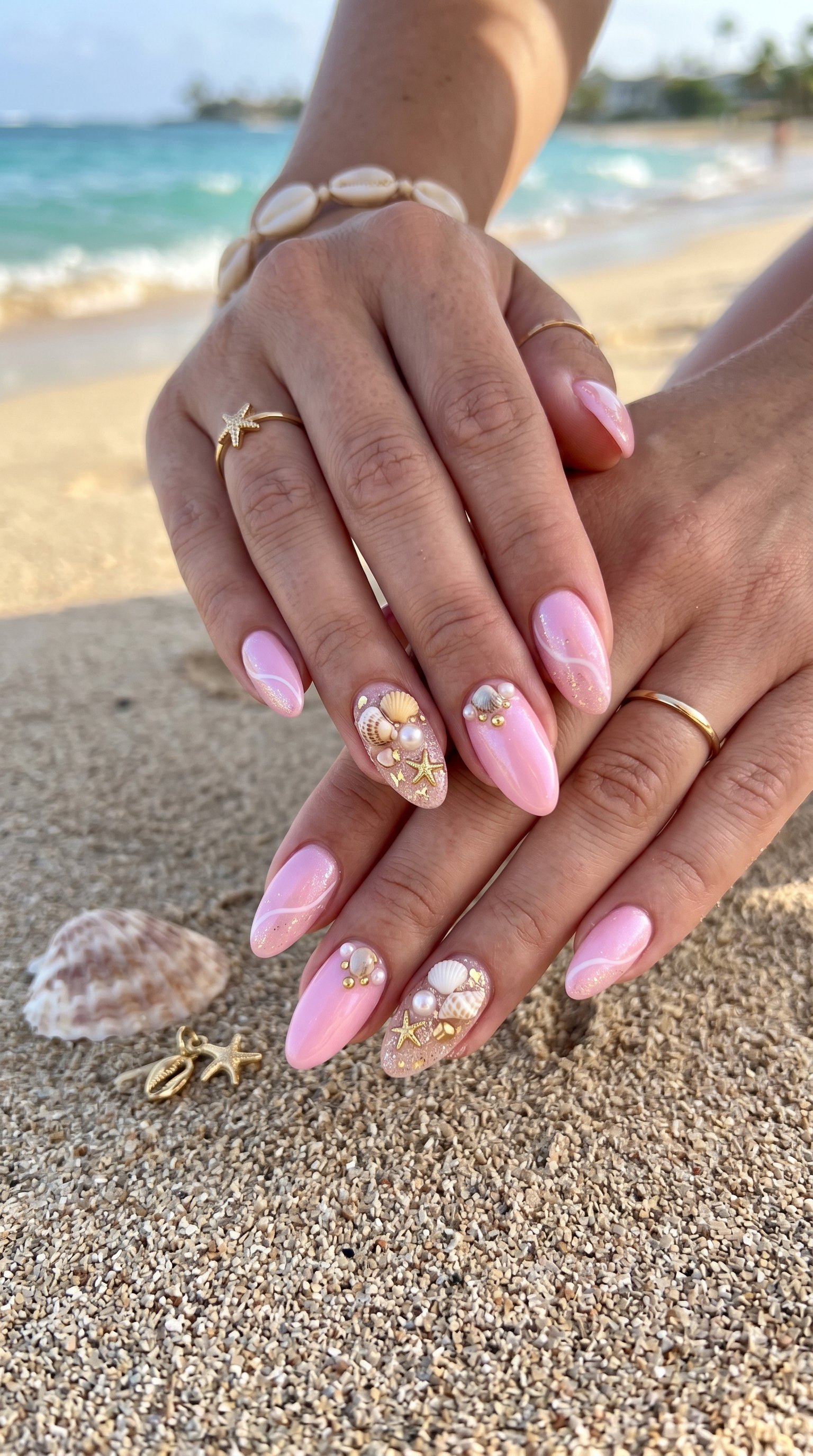 Seashell Pink Nails