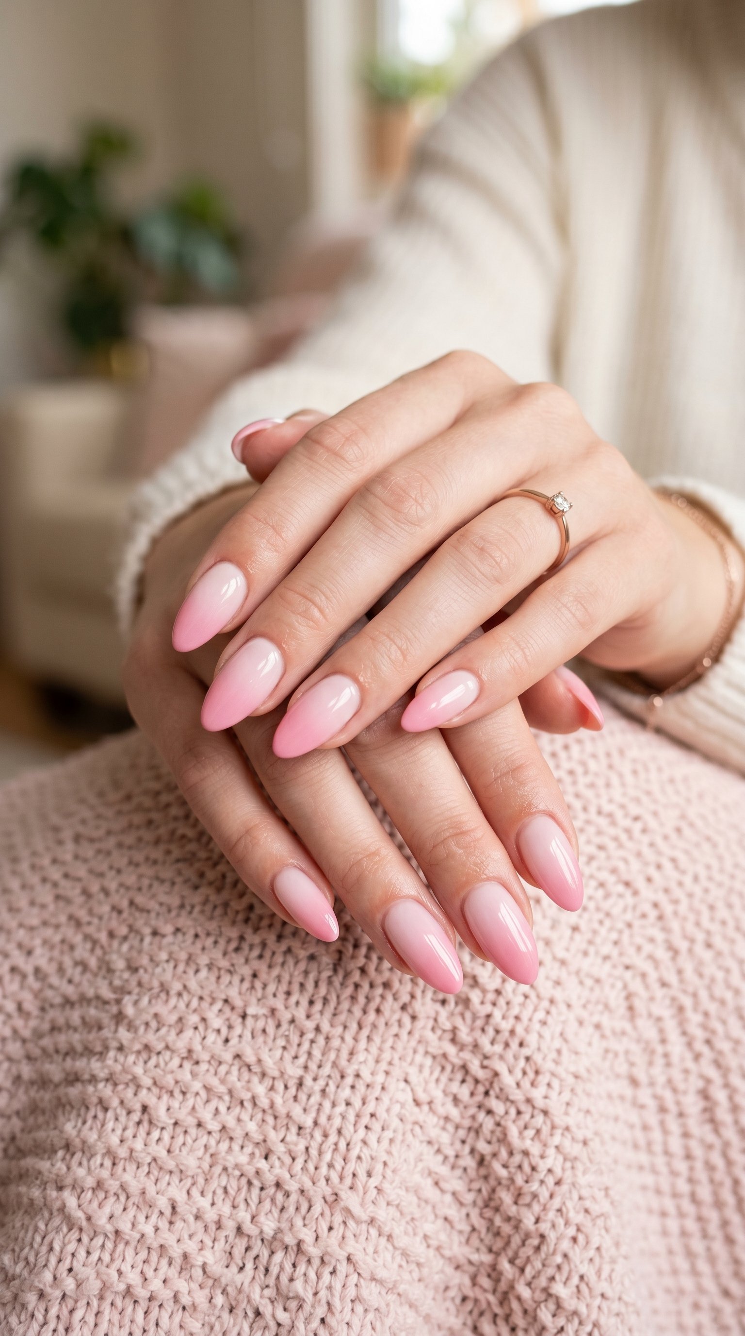 Pink Ombre Nails