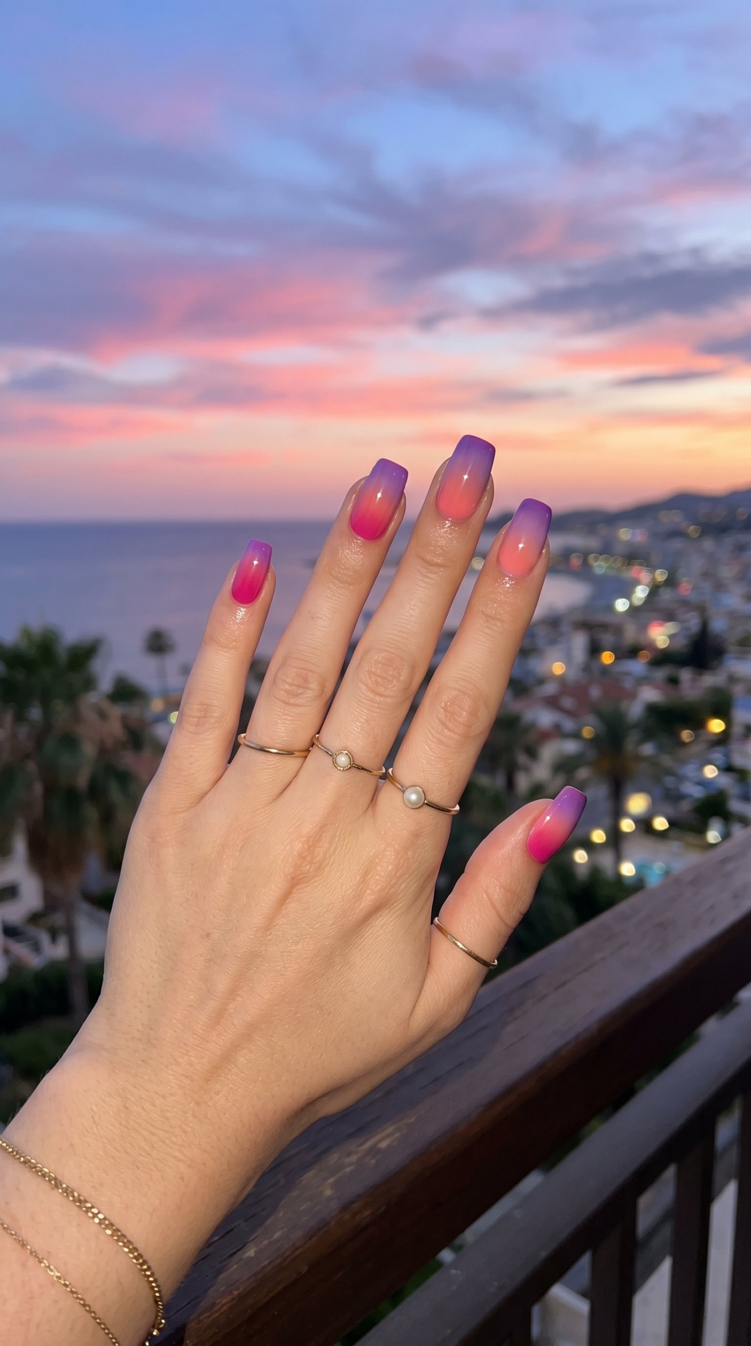 Sunset Ombre Nails